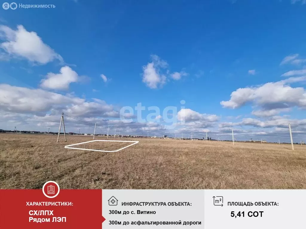 Участок в Сакский район, Молочненское сельское поселение, село Витино ... - Фото 2