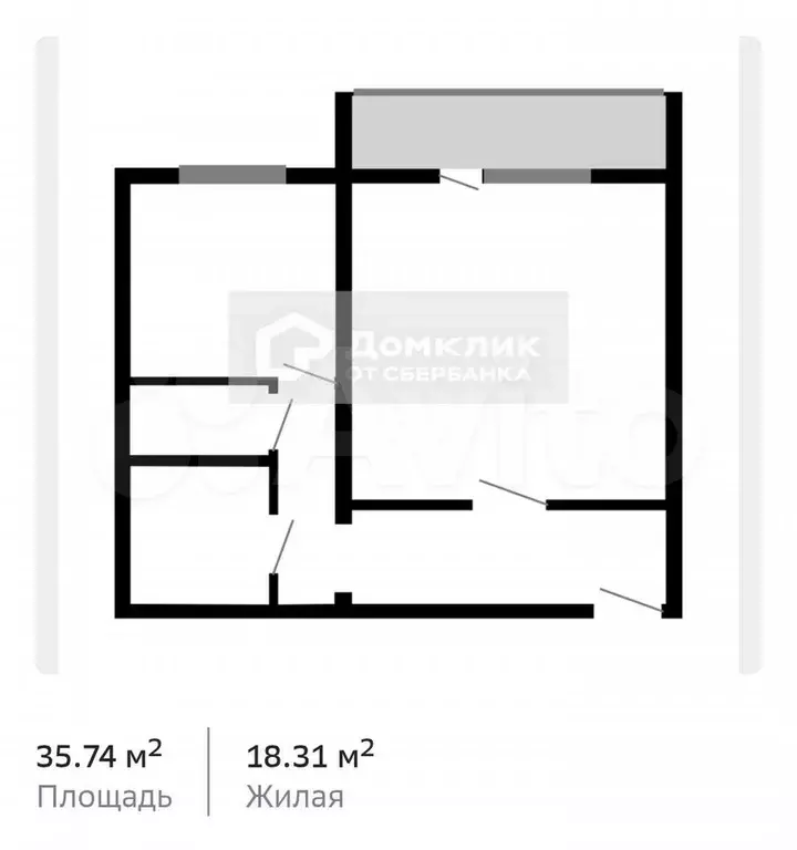 1-к. квартира, 34 м, 4/9 эт. - Фото 0
