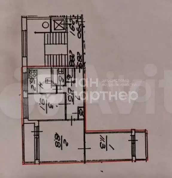 3-к. квартира, 60,9 м, 8/9 эт. - Фото 0