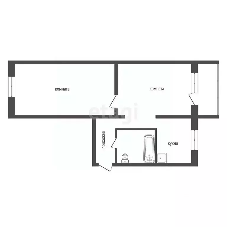 2-к кв. Красноярский край, Красноярск Энергетики мкр, ул. Львовская, ... - Фото 2