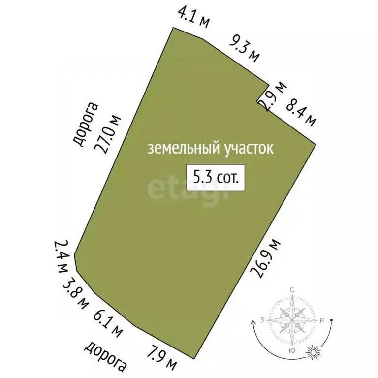 Участок в Томская область, Томск пос. 2-й ЛПК, 4А (5.29 сот.) - Фото 1