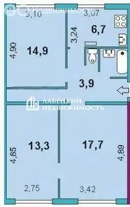 3-комнатная квартира: Кинель, улица Маяковского, 92 (59 м) - Фото 2