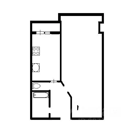 1-к кв. Санкт-Петербург ул. Кораблестроителей, 19К1 (38.0 м) - Фото 2