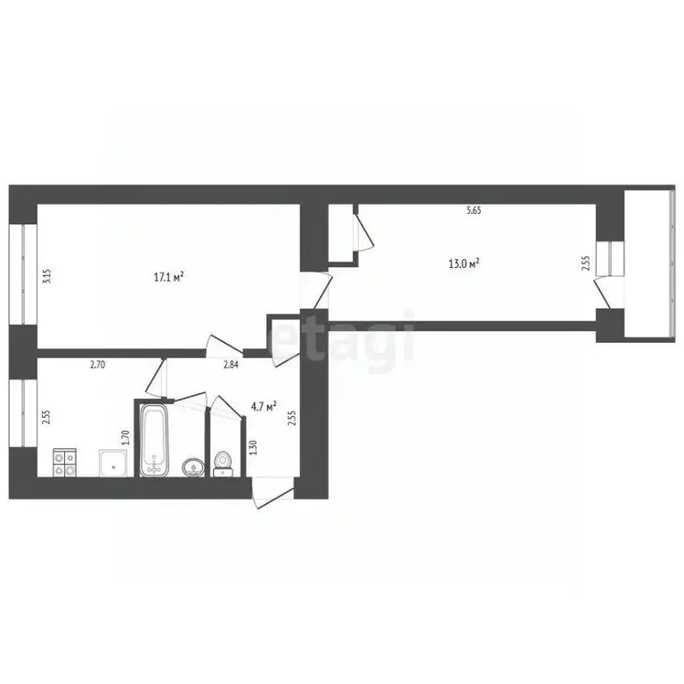 2-к кв. Нижегородская область, Выкса Стахановская ул., 20 (44.1 м) - Фото 0