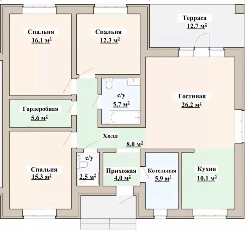 Дом в Липецкая область, Липецкий муниципальный округ, с. Косыревка ул. ... - Фото 2