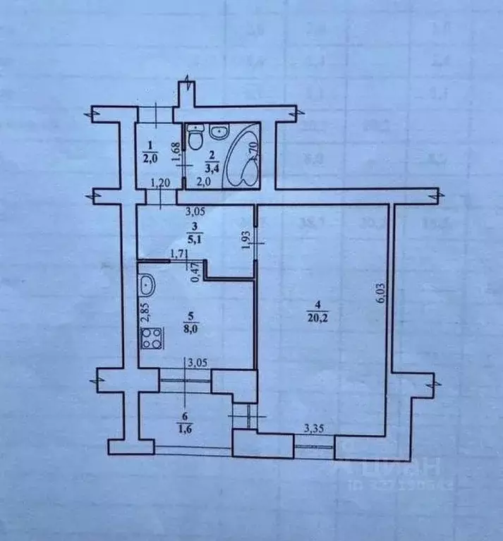 1-к кв. Волгоградская область, Волгоград Санаторная ул., 4 (38.7 м) - Фото 2