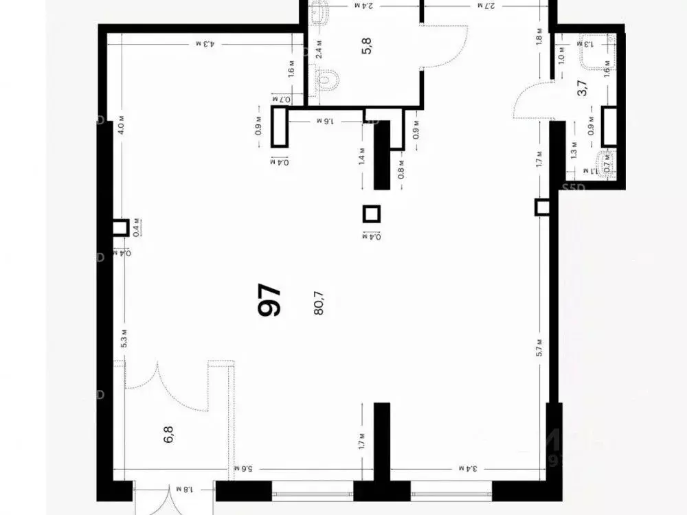 Торговая площадь в Москва Базовская ул., 15Бк1 (97 м) - Фото 1