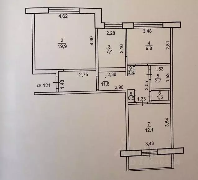 3-к кв. оренбургская область, оренбург ул. родимцева, 12 (66.1 м) - Фото 1