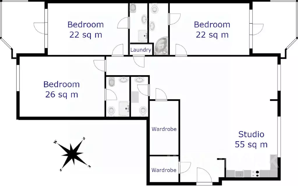 4-к кв. Москва Береговая ул., 4К3 (171.0 м) - Фото 1