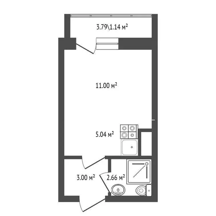 Квартира-студия: Колпино, улица Севастьянова, 30к2 (21.8 м) - Фото 1
