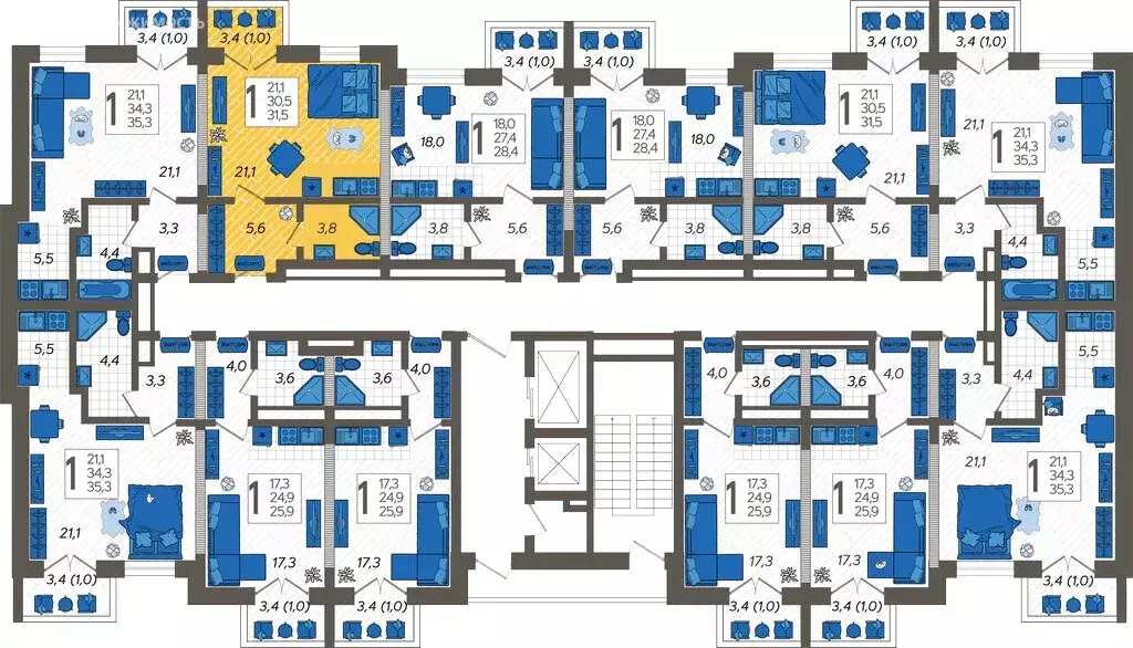 Квартира-студия: Сочи, улица Искры, 88к6 (31.5 м) - Фото 1
