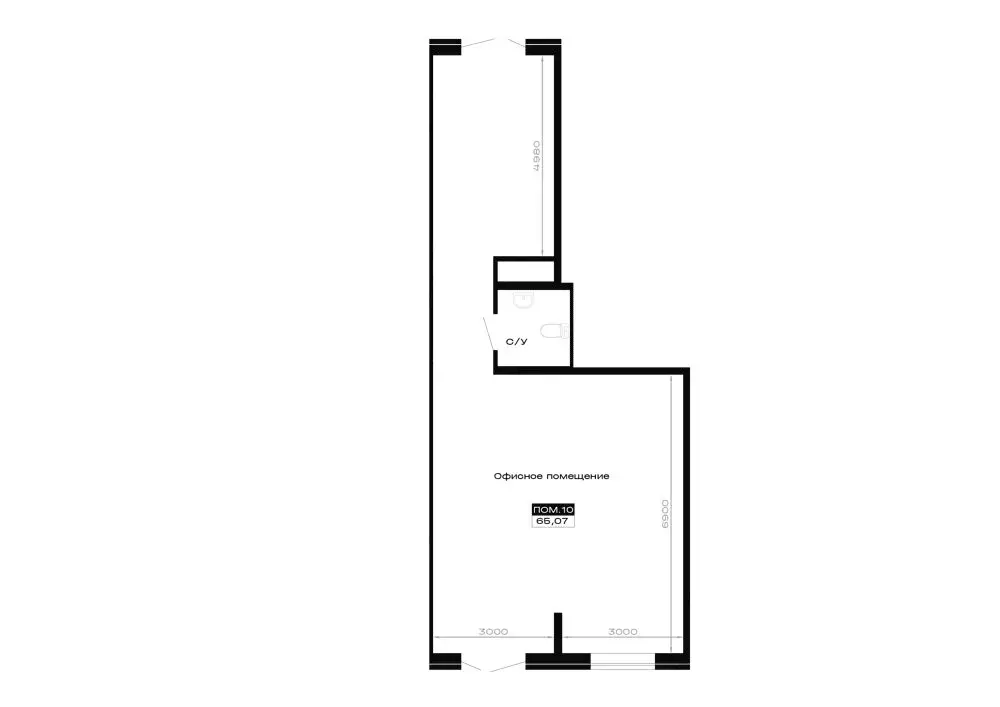 Помещение свободного назначения (65.07 м) - Фото 2