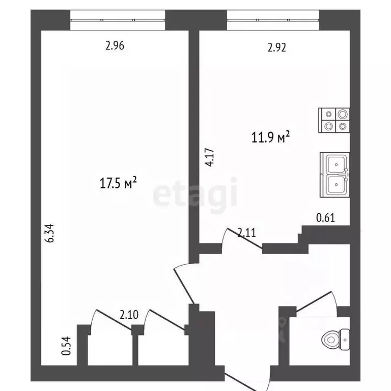 Комната Владимирская область, Петушки Трудовая ул., 14 (18.0 м) - Фото 2