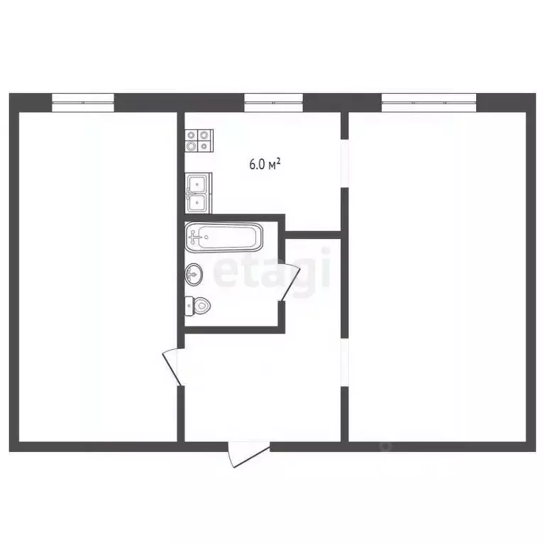 2-к кв. Вологодская область, Вологда ул. Ветошкина, 113А (44.8 м) - Фото 1