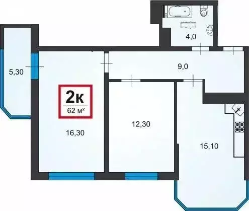 2-комнатная квартира: Анапа, Анапское шоссе, 32к6 (63 м) - Фото 0