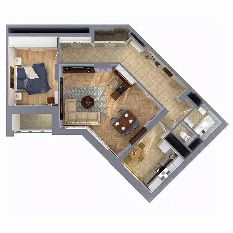 Квартира, 2 комнаты, 79.5 м - Фото 2