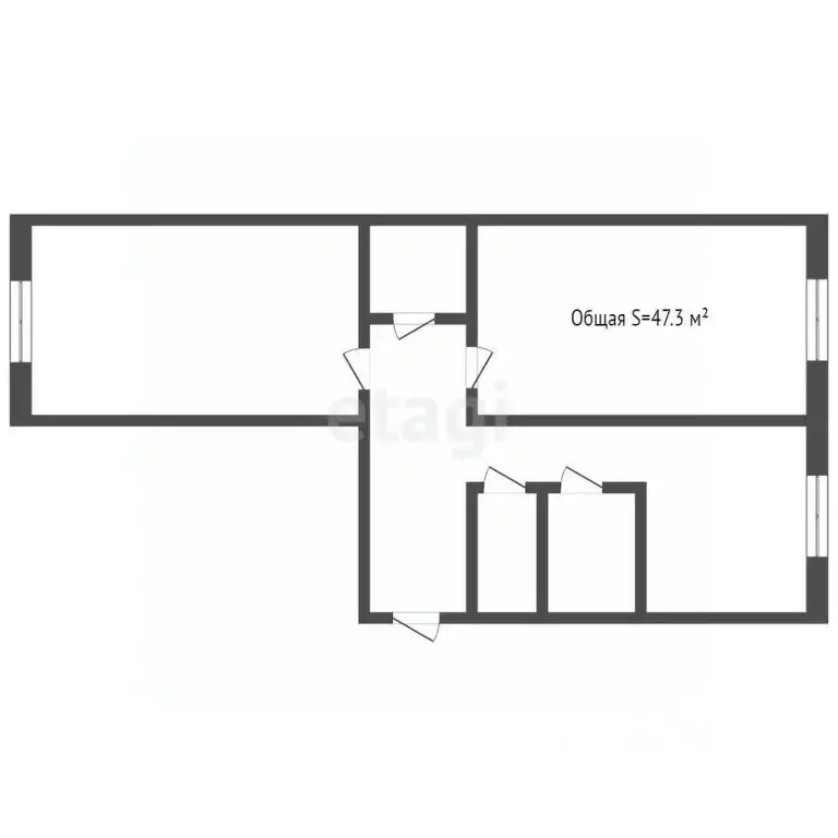 2-к кв. Кемеровская область, Ленинск-Кузнецкий просп. Ленина, 6 (47.3 ... - Фото 2