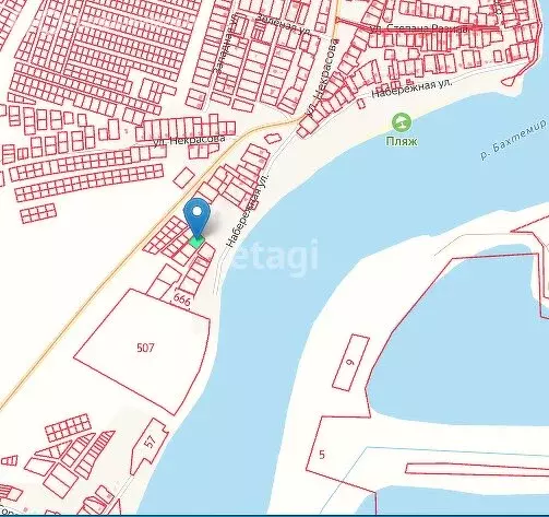 Участок в село Бахтемир, Набережная улица (12.9 м) - Фото 0