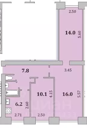 3-к кв. Мурманская область, Мурманск Советская ул., 21 (57.5 м) - Фото 1