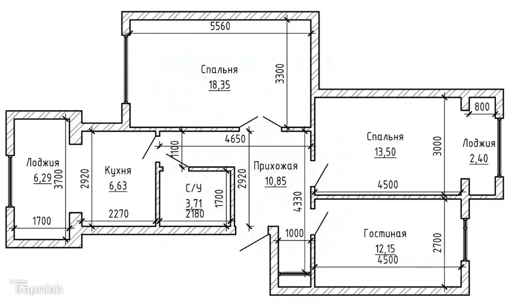 3-к кв. Кабардино-Балкария, Нальчик ул. Ватутина (73.0 м) - Фото 2