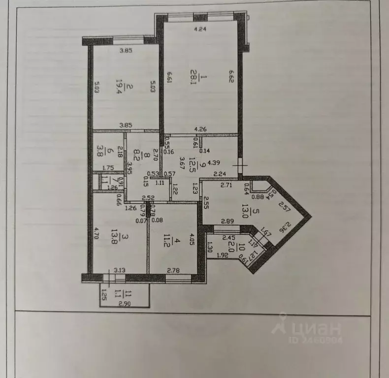 4-к кв. Татарстан, Казань ул. Сибгата Хакима, 41 (111.0 м) - Фото 2