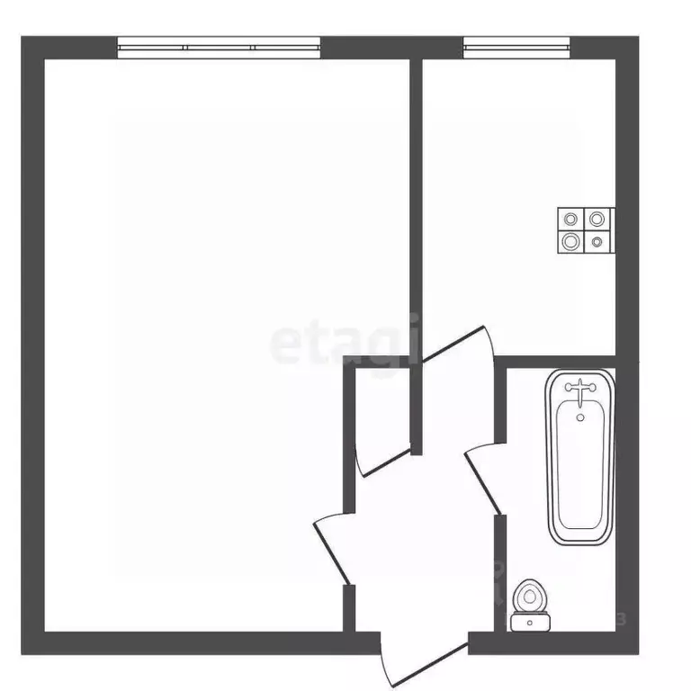 1-к кв. Челябинская область, Озерск ул. Дзержинского, 52 (29.0 м) - Фото 2