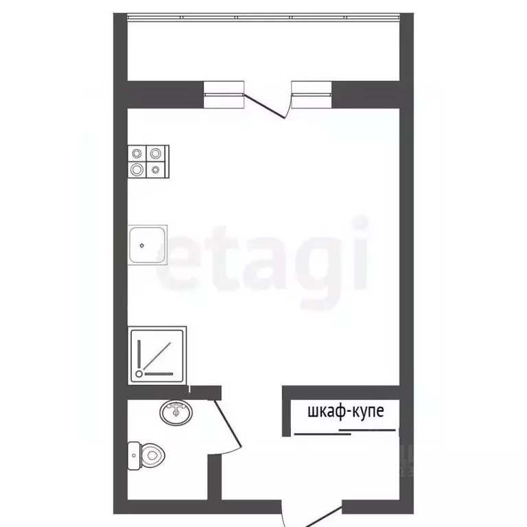 Студия Тюменская область, Тюмень ул. Энергетиков, 60а (17.3 м) - Фото 2