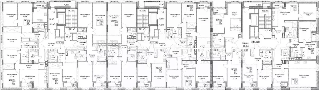 Студия Нижегородская область, Нижний Новгород Ильинская ул. (45.6 м) - Фото 2