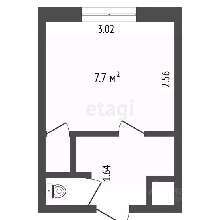 Студия Кемеровская область, Новокузнецк Народная ул., 31 (12.4 м) - Фото 2