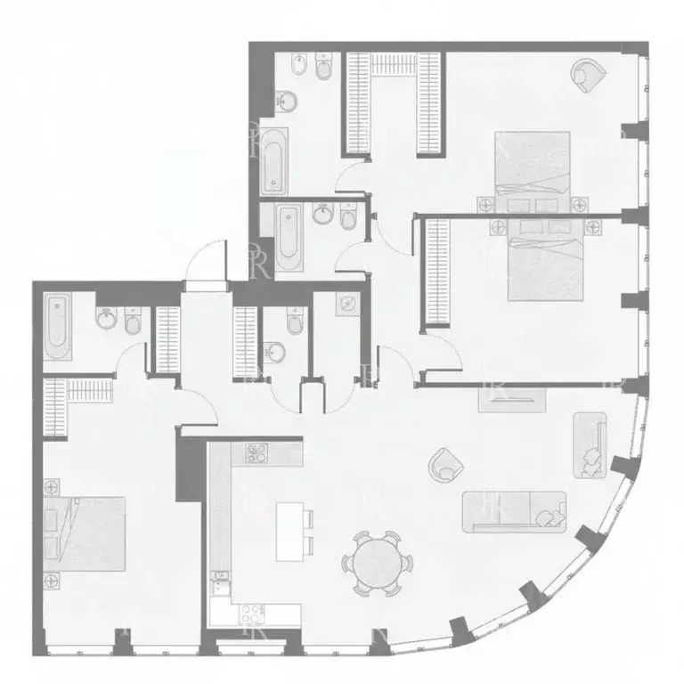 4-к кв. Москва Дружинниковская ул., 15А (160.8 м) - Фото 2
