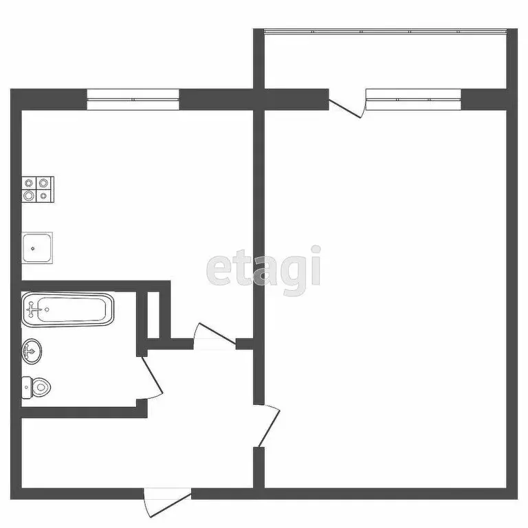 1-комнатная квартира: Саранск, улица Тани Бибиной, 1/10 (33.8 м) - Фото 1