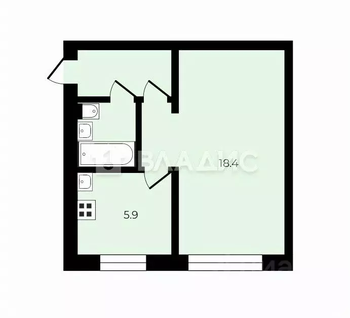 1-к кв. Московская область, Реутов ул. Ленина, 17а (30.6 м) - Фото 2