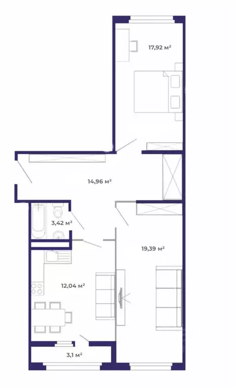 2-к кв. Иркутская область, Иркутский муниципальный округ, Маркова рп, ... - Фото 1