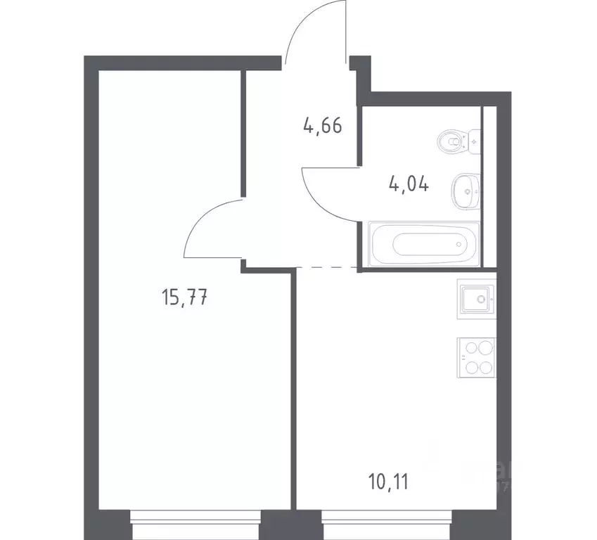1-к кв. Приморский край, Владивосток Днепровская ул., 19 (34.58 м) - Фото 1