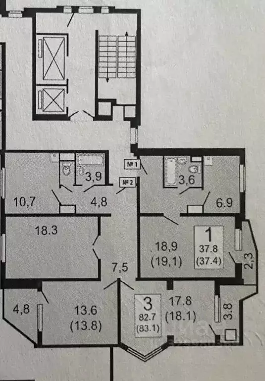 3-к кв. Московская область, Лобня ул. Юности, 1 (79.5 м) - Фото 2