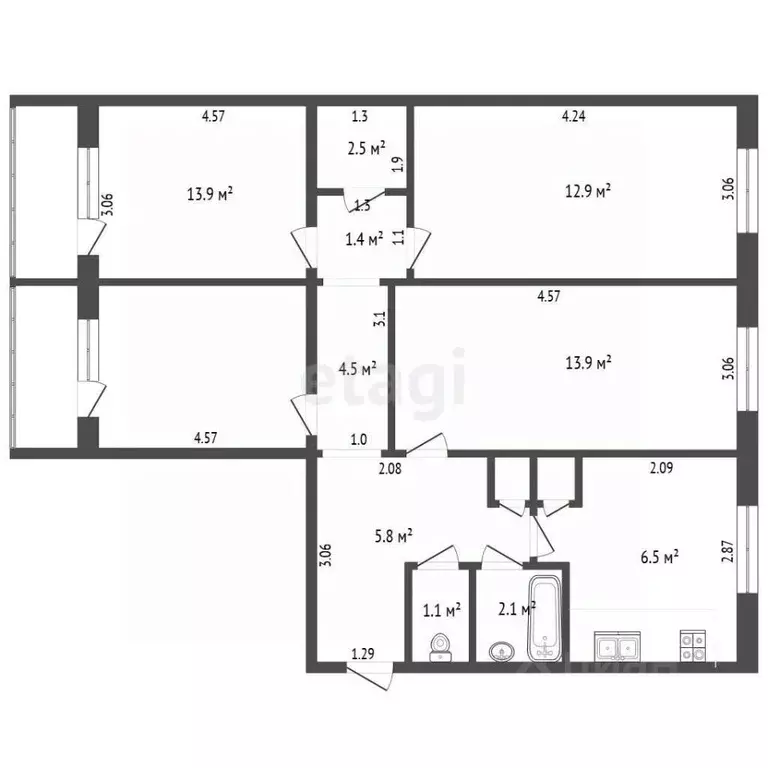 Комната Мордовия, Саранск ул. Пушкина, 26 (15.5 м) - Фото 2