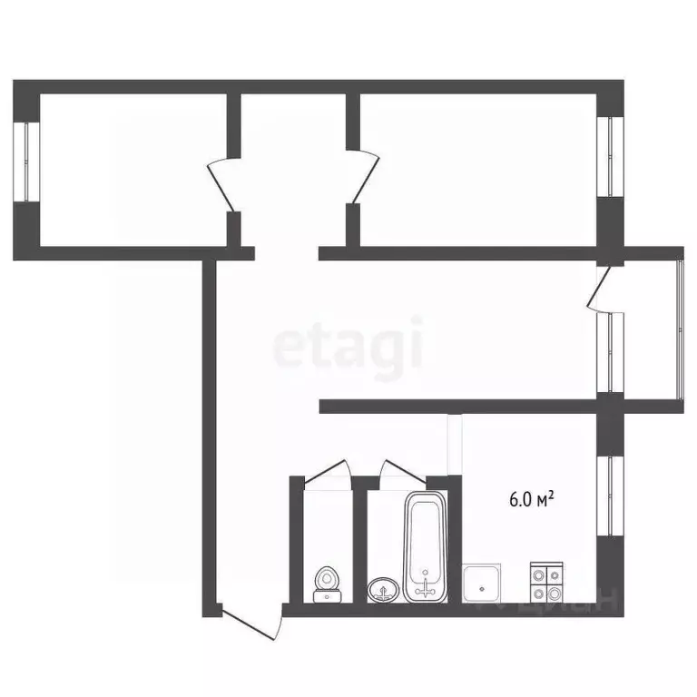 3-к кв. Самарская область, Самара Ялтинская ул., 2а (59.3 м) - Фото 2