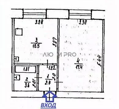 1-к кв. Башкортостан, Уфа Вологодская ул., 79 (33.9 м) - Фото 2