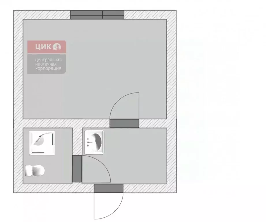 1-к кв. Рязанская область, Рязань ул. Гоголя, 36 (18.1 м) - Фото 2