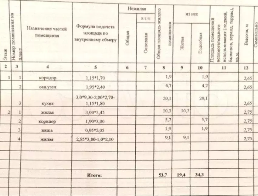 2-к. квартира, 54 м, 1/2 эт. - Фото 1