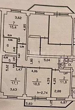 3-к. квартира, 91 м, 5/9 эт. - Фото 0