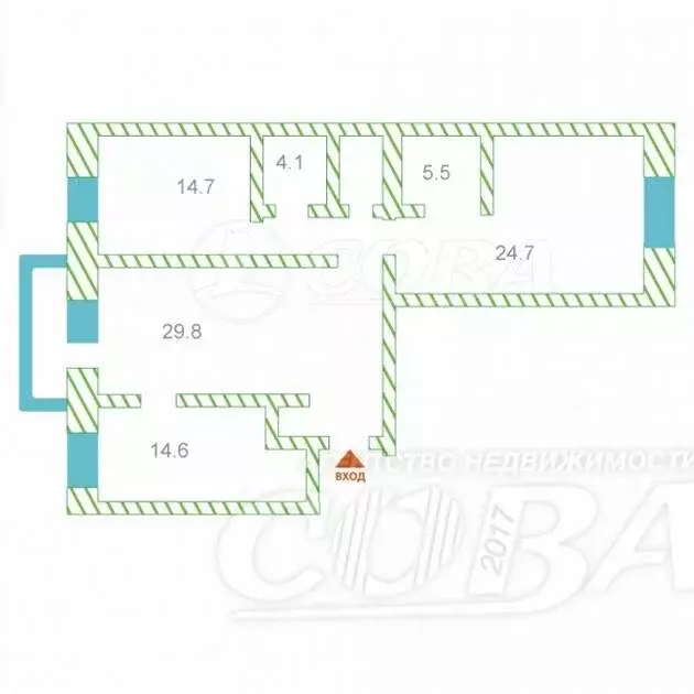 3-комнатная квартира: Тюмень, улица Московский Тракт, 143к5 (86 м) - Фото 1