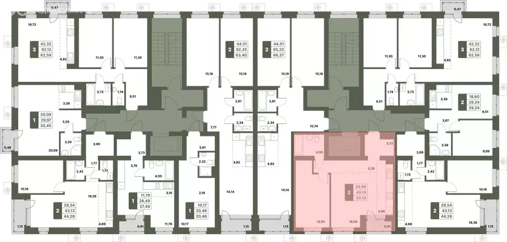 2-комнатная квартира: Уфимский район, село Миловка (50.1 м) - Фото 1