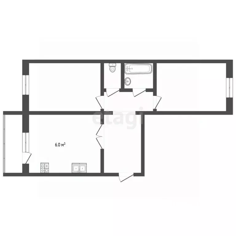2-к кв. Владимирская область, Муром ул. Экземплярского, 70 (53.9 м) - Фото 1