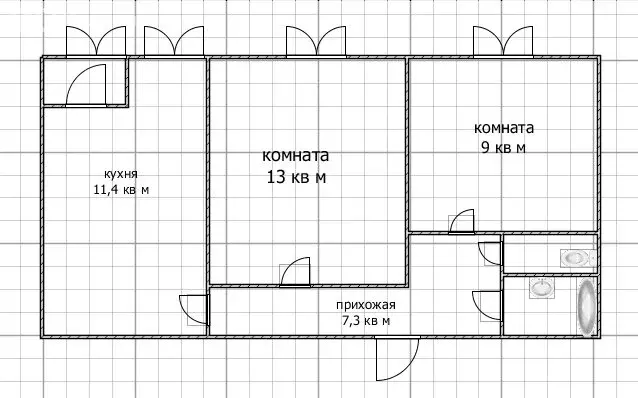 2-комнатная квартира: Уфа, улица Гази Загитова, 11/1 (45.2 м) - Фото 2