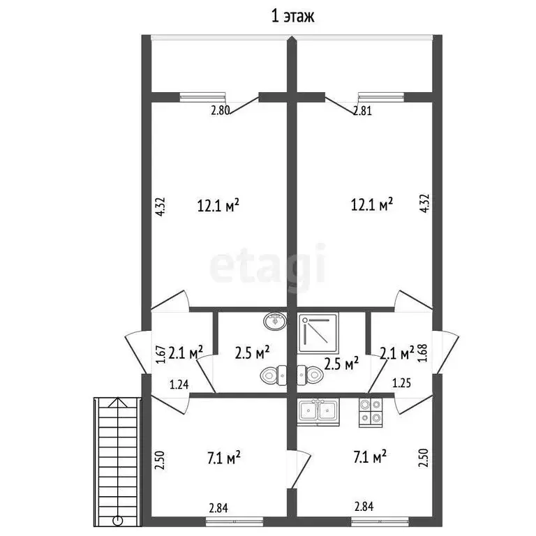 Дом в Севастополь, улица Чернышевского (96.2 м) - Фото 1