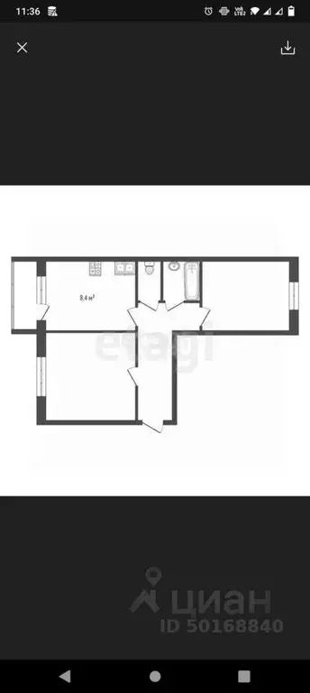 2-к кв. Саратовская область, Балашов Фестивальная ул., 10 (49.5 м) - Фото 2