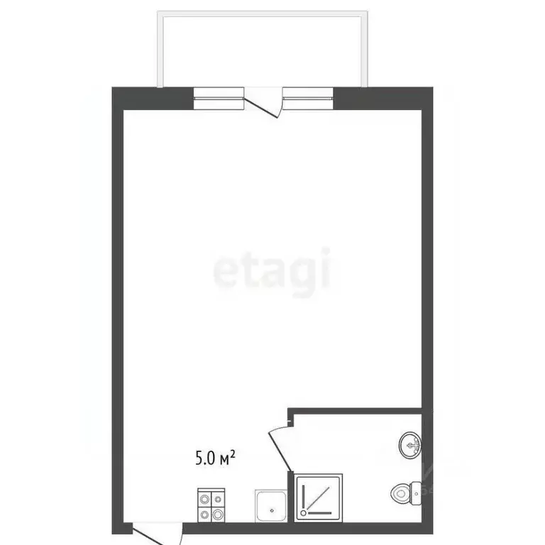 Студия Крым, Алупка ул. Приморская, 11А (26.0 м) - Фото 0