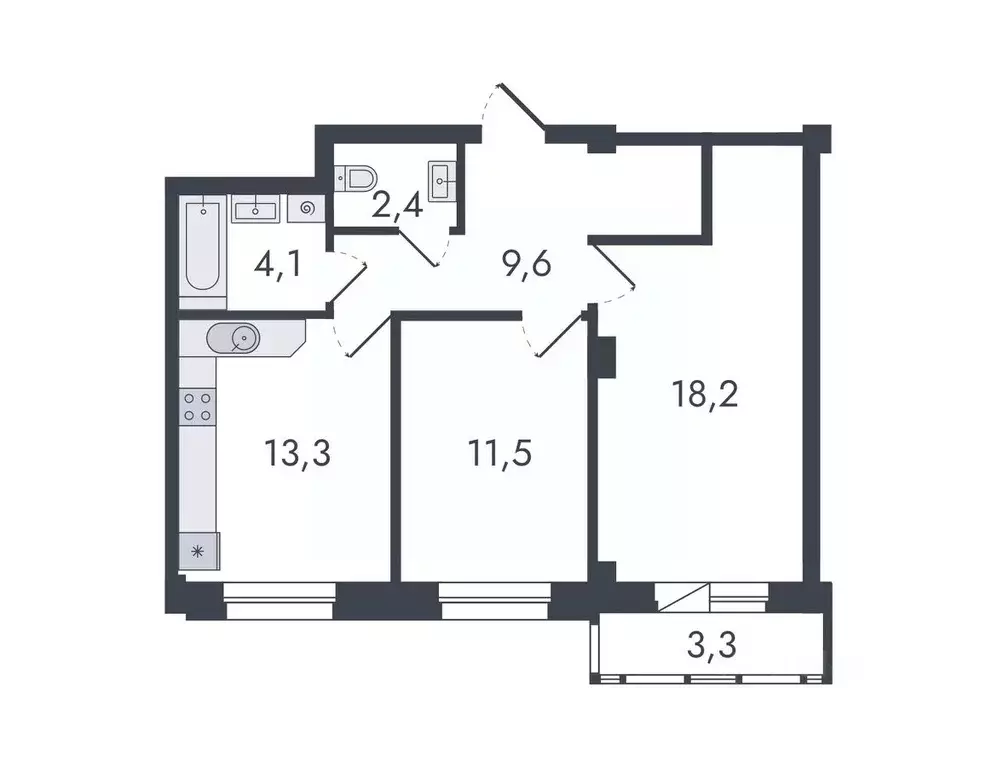 2-к кв. Кировская область, Киров ул. Чистопрудненская, 13 (62.4 м) - Фото 0