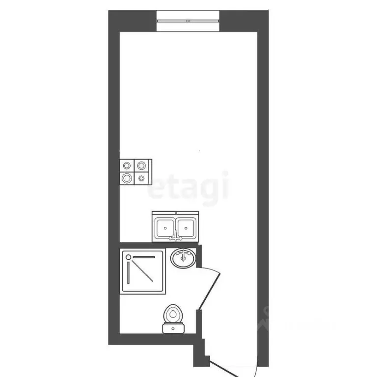 Студия Москва Ильменский проезд, 2 (19.8 м) - Фото 1